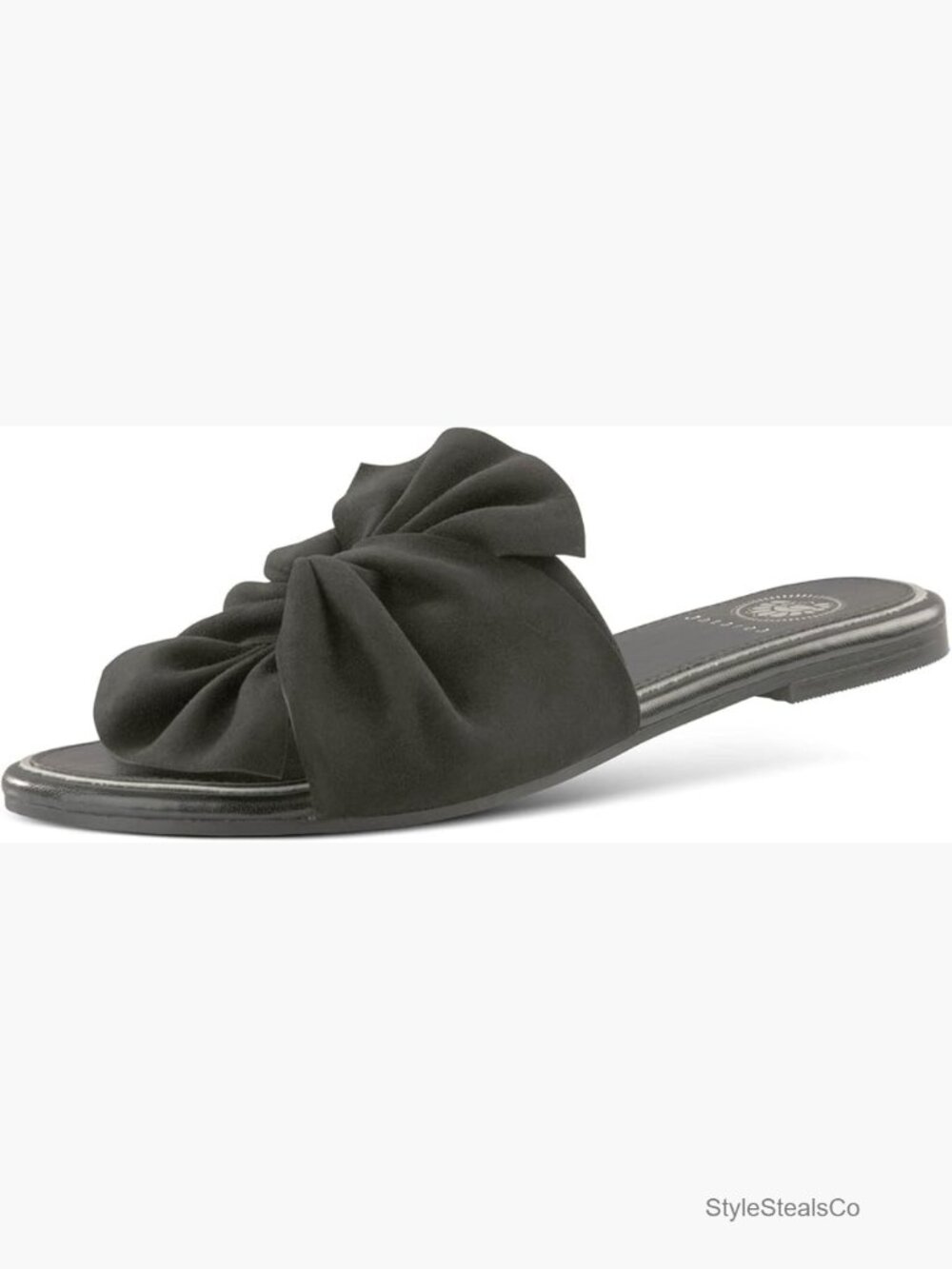 Slip-On Leather Sandals Open Toe Classic Slippers Flat Slides Summer